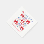 Serviette En Papier Red White et je fais Juillet 4 Bachelorette Party (Coin)