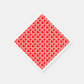 Serviette En Papier Red White Hearts Pattern (Coin)