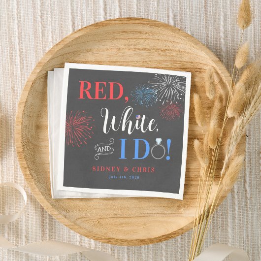 Serviette En Papier Red White & I Do 4th of July Napkins