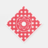 Serviette En Papier Red With White Polk Dots (Coin)