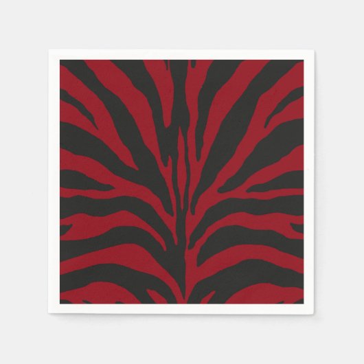 Serviette En Papier Red Zebra (Devant)