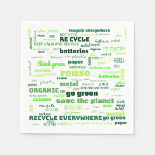Serviette En Papier Réduire, réutiliser, recycler le cloud Word