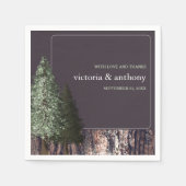 Serviette En Papier Redwoods & Bark, Mariage rustique (Devant)