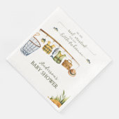 Serviette En Papier Reel Excited Little Fisherman Fishing Baby Shower (Coin)