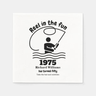Serviette En Papier Reel in the Fun Modern Fisherman 50e anniversaire