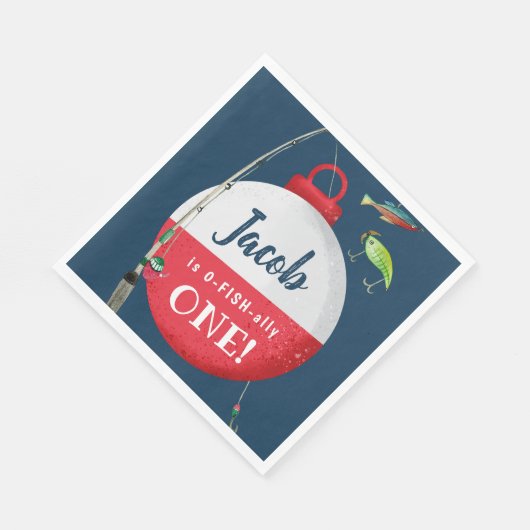 Serviette En Papier Reeling dans le grand one Fishing Anniversaire (Coin)