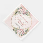 Serviette En Papier Refined blush pink boho eucalyptus bridal shower   (Coin)