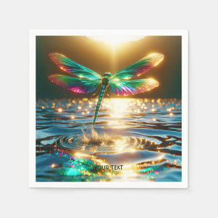 Serviette En Papier Réflexion de l'eau de la libellule d'Imaginaire mû