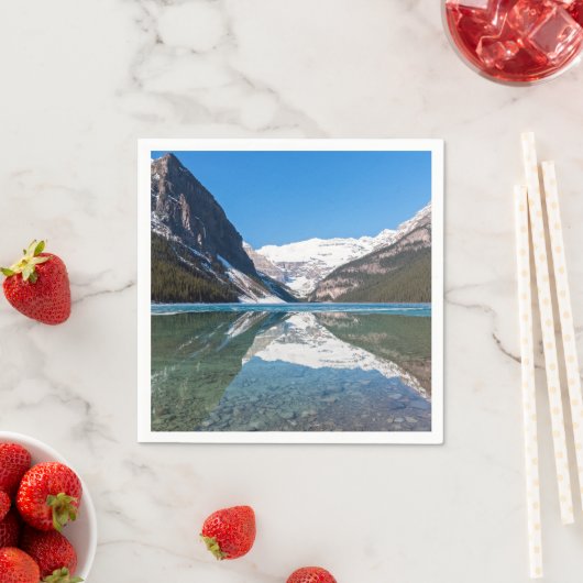 Serviette En Papier Réflexion sur Lake Louise - Banff NP, Canada (En situation)