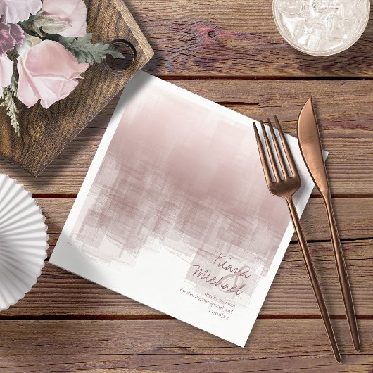 Serviette En Papier Réflexions aquarelle Merci cannelle ID774