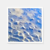Serviette En Papier Réflexions bleu ciel et océan (Devant)
