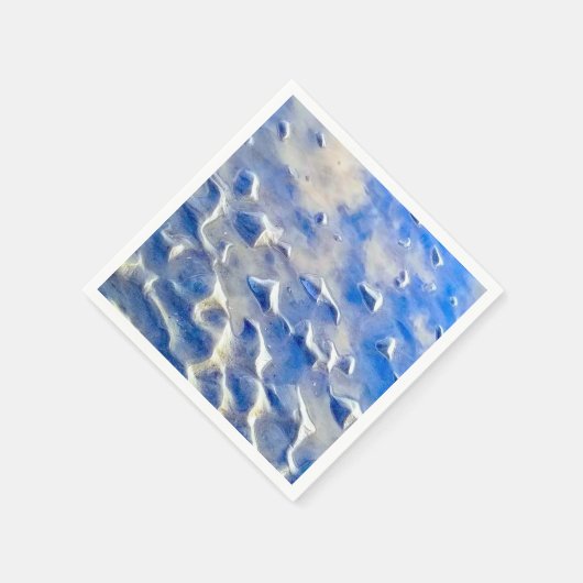 Serviette En Papier Réflexions bleu ciel et océan (Coin)