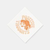 Serviette En Papier Réflexions positives - Fleurs et papillons (Coin)
