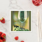 Serviette En Papier Réflexions sur le vin (En situation)