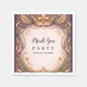 Serviette En Papier Regal Crown Fleur-de-Lis Mardi Gras (Devant)