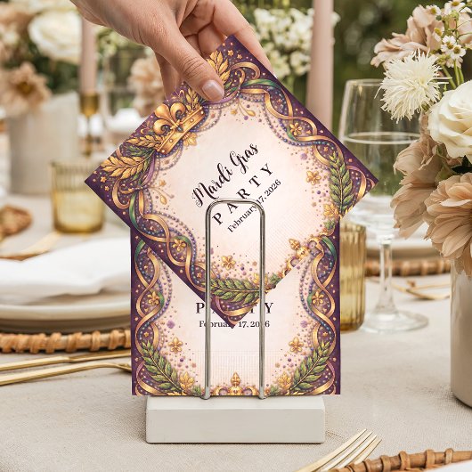 Serviette En Papier Regal Crown Fleur-de-Lis Mardi Gras