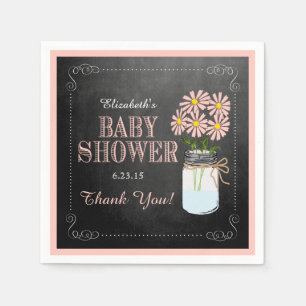 Serviette En Papier Regard de tableau avec le baby shower de pêche de