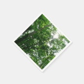 Serviette En Papier Regard sur les arbres d'été (Coin)