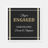 Serviette En Papier Regarde ! Serviettes de partie d'engagement (Devant)