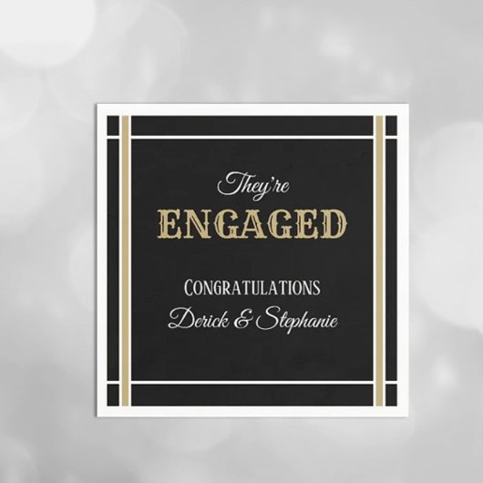 Serviette En Papier Regarde ! Serviettes de partie d'engagement