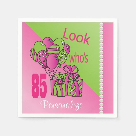 Serviette En Papier Regardez qui a 85 ans | 85e anniversaire (Devant)