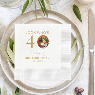 Serviette En Papier Regardez qui est 10e 20e 30e 40e 50e 60e anniversa