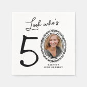 Serviette En Papier Regardez qui est cinquante Photo 50e anniversaire (Devant)