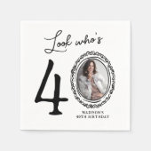 Serviette En Papier Regardez qui est quarante photo 40e anniversaire (Devant)