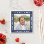 Serviette En Papier Regardez qui est retraité Marine & White Retraite  (En situation)