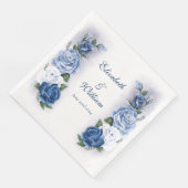Serviette En Papier Regency Bridgerton Blue Roses Cameo (Coin)