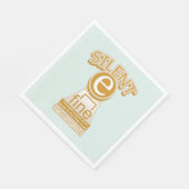 Serviette En Papier Règle de phonie en anglais Silent E (Coin)