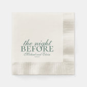 Serviette En Papier Rehearsal Dinner Night Before Sage Green Wedding (Devant)