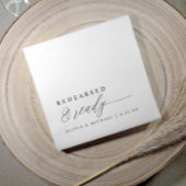 Serviette En Papier Rehearsal Dinner Rehearsed & Ready Modern Wedding