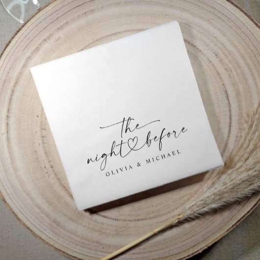 Serviette En Papier Rehearsal Dinner The Night Before Modern Wedding