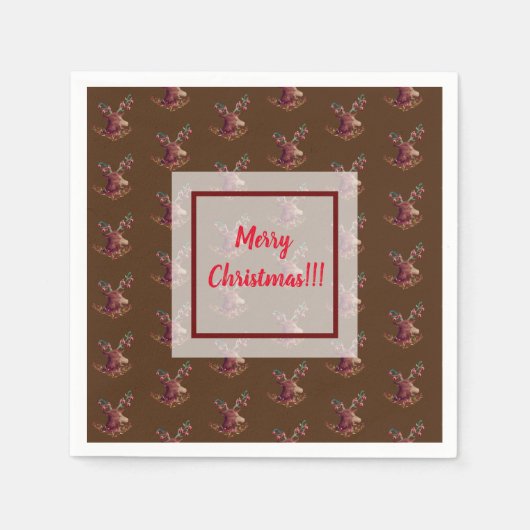 Serviette En Papier Reindeer (Devant)