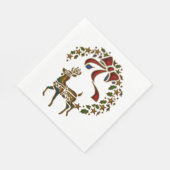 Serviette En Papier Reindeer de Noël et étoiles (Coin)