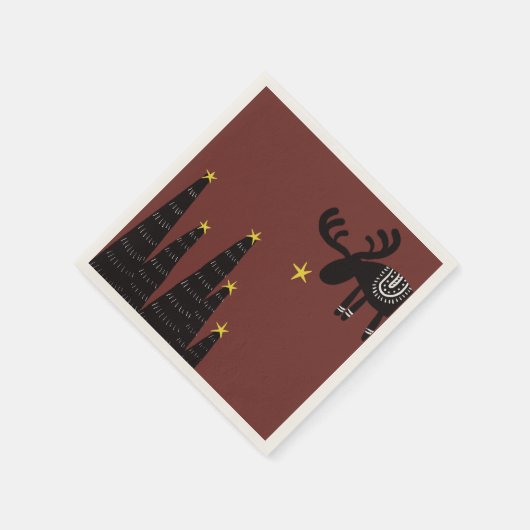 Serviette En Papier Reindeer found the star (Coin)