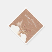 Serviette En Papier Reindeer Noël Party Brown (Coin)