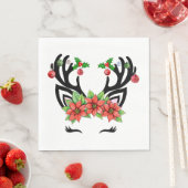 Serviette En Papier Reinder de Noël (En situation)