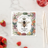 SERVIETTE EN PAPIER REINE BEE BOTANIQUE VINTAGE MODERNE (En situation)