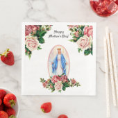 Serviette En Papier Reine Dame de grâce Vierge Marie Fleurs mères (En situation)