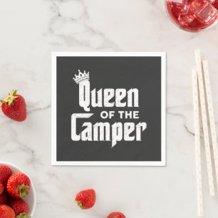 Serviette En Papier Reine de la caravane drôle de camping en plein air