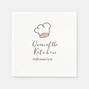 Serviette En Papier Reine de la cuisine chef cuisinier ajouter nom cou