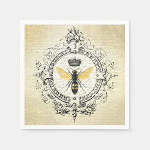Serviette En Papier reine des abeilles française vintage moderne