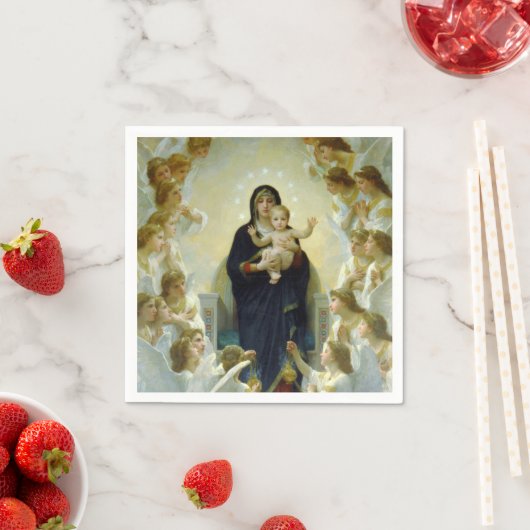 Serviette En Papier Reine des Anges (par Bouguereau) (En situation)