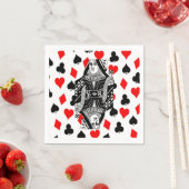 Serviette En Papier Reine des Coeurs (En situation)