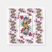 Serviette En Papier Reine des Coeurs et des Fleurs (Devant)