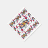 Serviette En Papier Reine des Coeurs et des Fleurs (Coin)