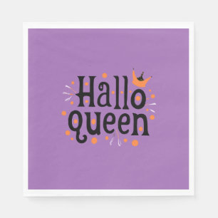 Serviette En Papier Reine d'Halloween, reine d'Halloween rétro, art d'