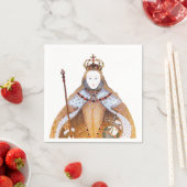 Serviette En Papier Reine Elizabeth I - illustration historique (En situation)